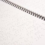 Image showing a Braille Menu sample with Spiral Binding by Braille Works
