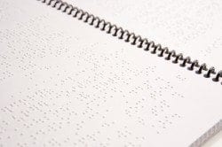 Image showing a Braille Menu sample with Spiral Binding by Braille Works