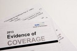 Image showing a Braille Works Large Print Sample Statement on 8.5 x 11 inch paper and stapled