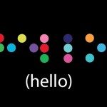 Image of the word "Hello" in Braille