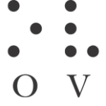 Image of the word "Love" in Braille