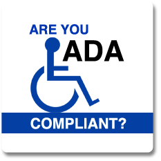 Image displaying the question "Are you ADA compliant?"