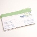 Image showing the front of Sample Braille Business Cards by Braille Works