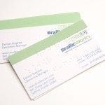 Image showing a stack of Sample Braille Business Cards by Braille Works