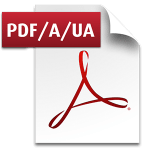 Image of the Adobe PDF logo with an "A" added to represent "Accessibility" and a "UA" for "Universal Accessibility".