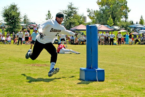 Image showing a member of the West Coast Dawgs running the bases. Image showing a member of the West Coast Dawgs running the bases.