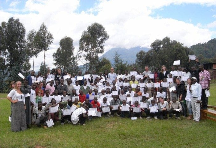 Image showing a group photo of Camp "Boys Excelling" attendees.