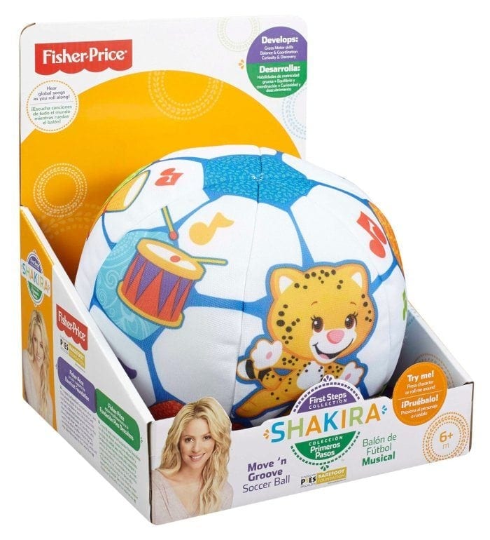 Image of the Shakira First Steps Collection Move ’n Groove Soccer Ball in its package