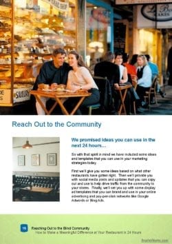 Screenshot of Reach Out to the Community.