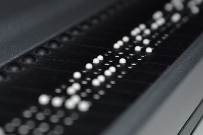 black and white braille keyboard