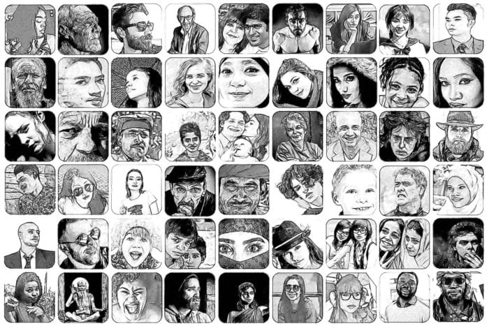 collage of people's faces