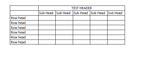 An example of a table that would need invisible text for reading order and tagging.