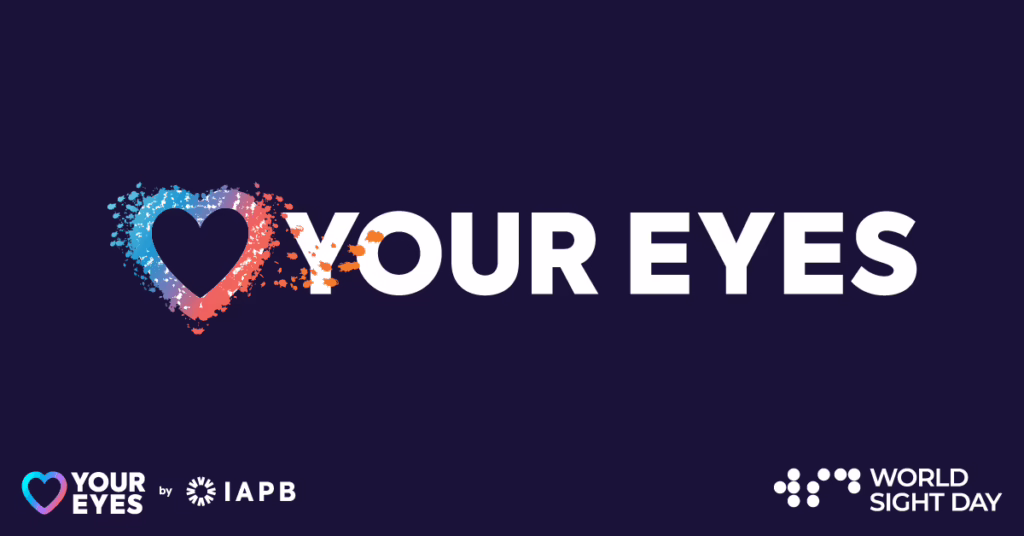 Love Your Eyes. World Sight Day and IAPB logos.