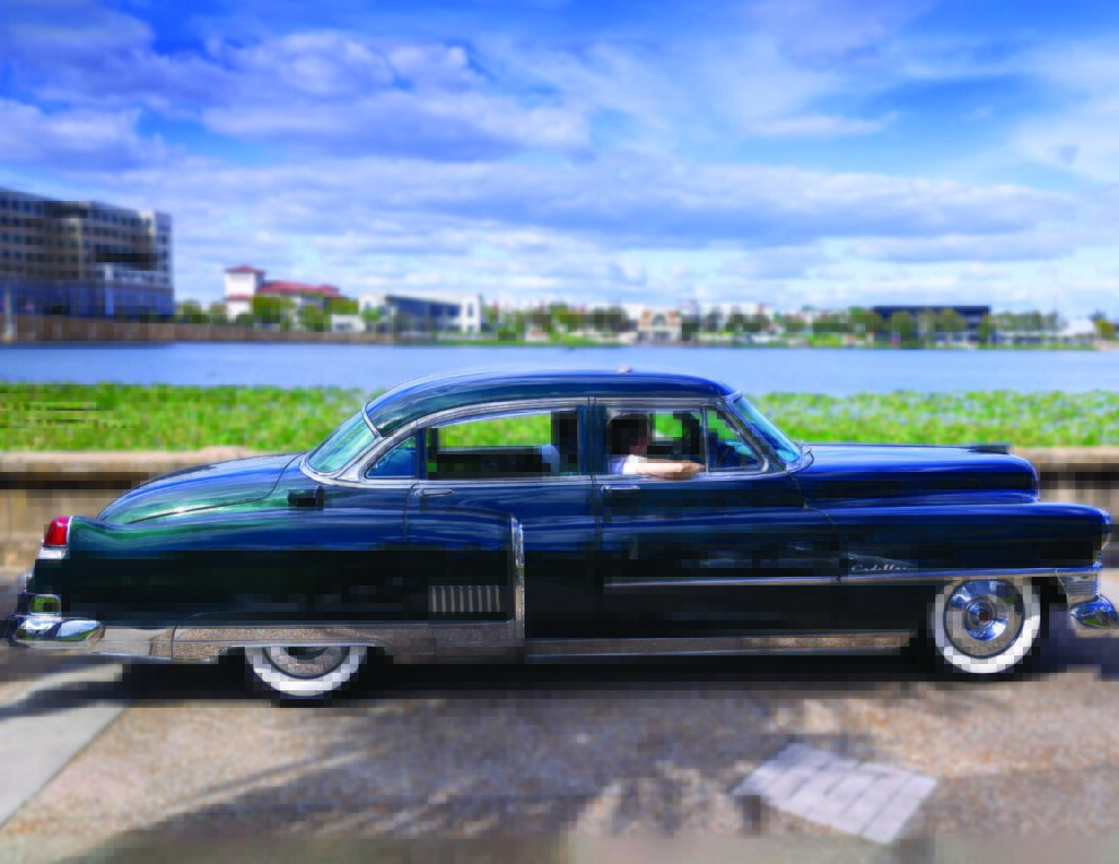 Dark Green 1950s Cadillac Fleetwood Sedan