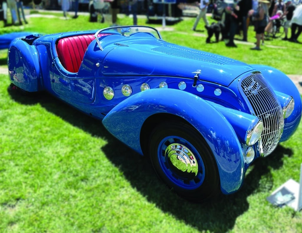 Blue 1937 Peugeot Darl’mat