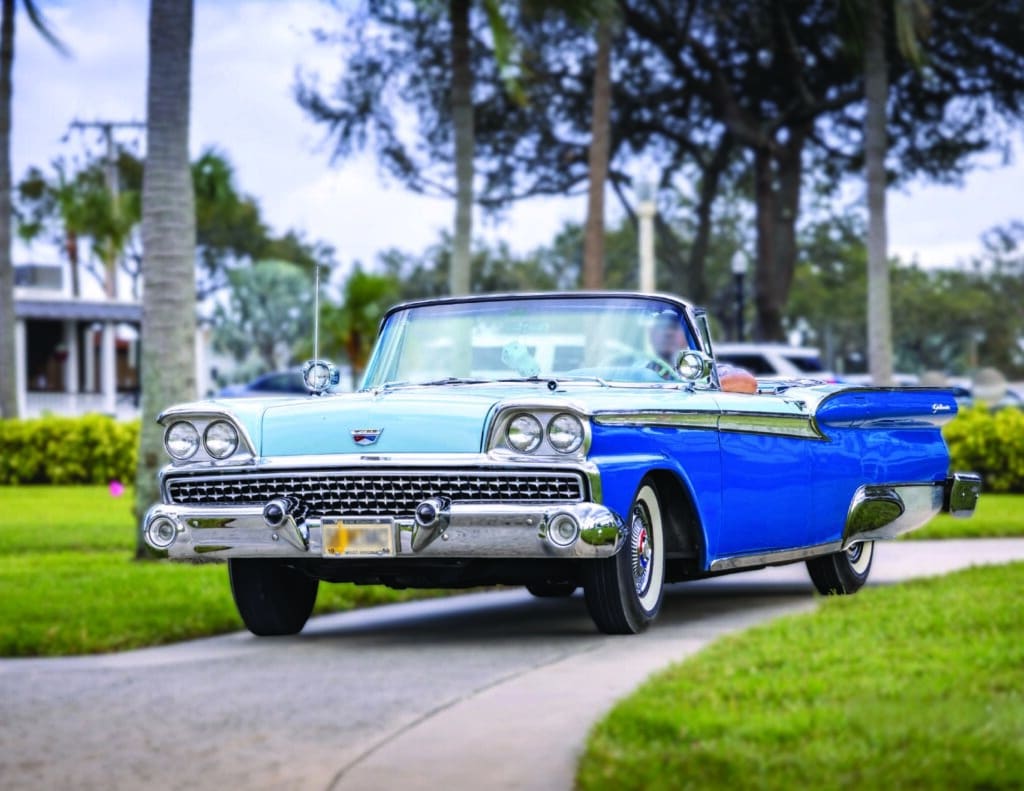 Blue 1959 Ford Fairlane 500